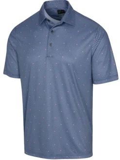 Greg Norman Ml75 Microlux Jacks Print Polo - Navy