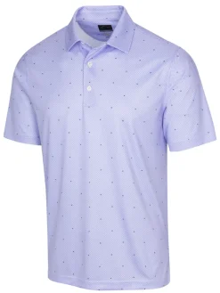 Greg Norman Ml75 Microlux Jacks Print Polo - Lavender Ice
