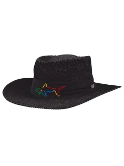 Greg Norman Signature Straw Hat - Black