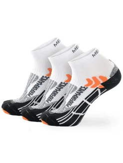 Meikan 3 Pack Quarter Cut Coolmax Performance Sports Socks - White