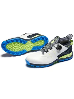 Mizuno Wave Hazard Pro Boa Golf Shoes - White/Neo Lime