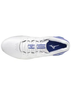Mizuno Wave Hazard Pro Golf Shoes - White/Blue