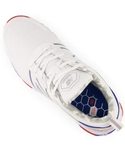 New Balance Fresh Foam Contend Sl (2E) Golf Shoes - White/Blue/Red