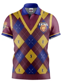 Official Afl Fairway Golf Polo Shirt - Brisbane Lions