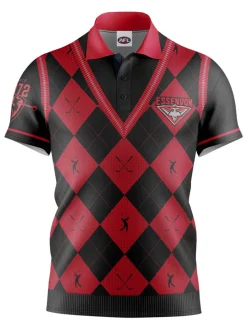 Official Afl Fairway Golf Polo Shirt - Essendon Bombers
