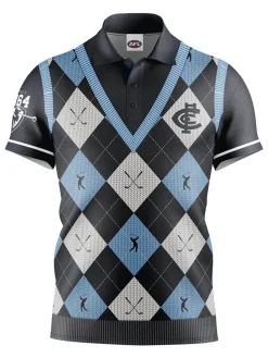 Official Afl Fairway Golf Polo Shirt - Carlton Blues
