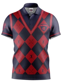 Official Afl Fairway Golf Polo Shirt - Melbourne Demons