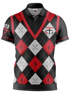 Official Afl Fairway Golf Polo Shirt - Saint Kilda