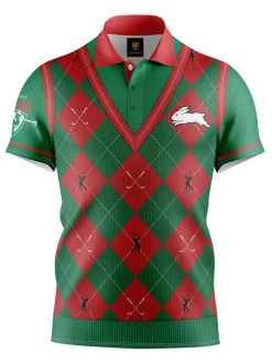 Official Nrl Fairway Golf Polo Shirt - South Sydney Rabbitohs
