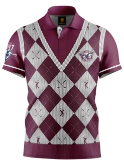 Official Nrl Fairway Golf Polo Shirt - Manly Sea Eagles