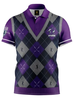 Official Nrl Fairway Golf Polo Shirt - Melbourne Storm
