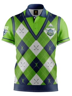 Official Nrl Fairway Golf Polo Shirt - Canberra Raiders