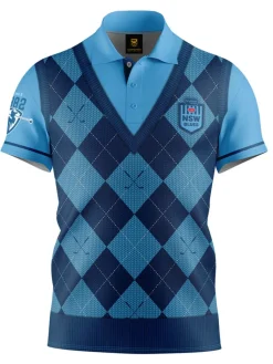 Official Nrl Fairway Golf Polo Shirt - Nsw Blues
