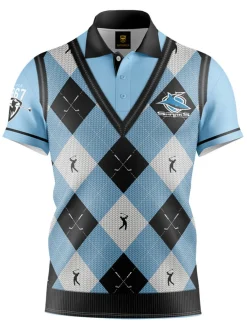 Official Nrl Fairway Golf Polo Shirt - Cronulla Sharks