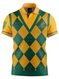 Official Rugby Union Fairway Golf Polo Shirt - Wallabies