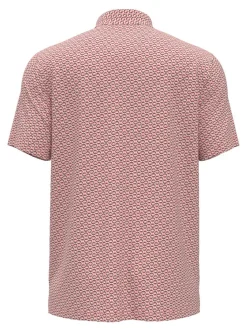 Original Penguin All Over Heritage Micro Geo Print Polo - Strawberry Ice