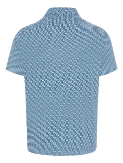 Original Penguin All Over Heritage Micro Geo Print Polo - Mediterranean Blue