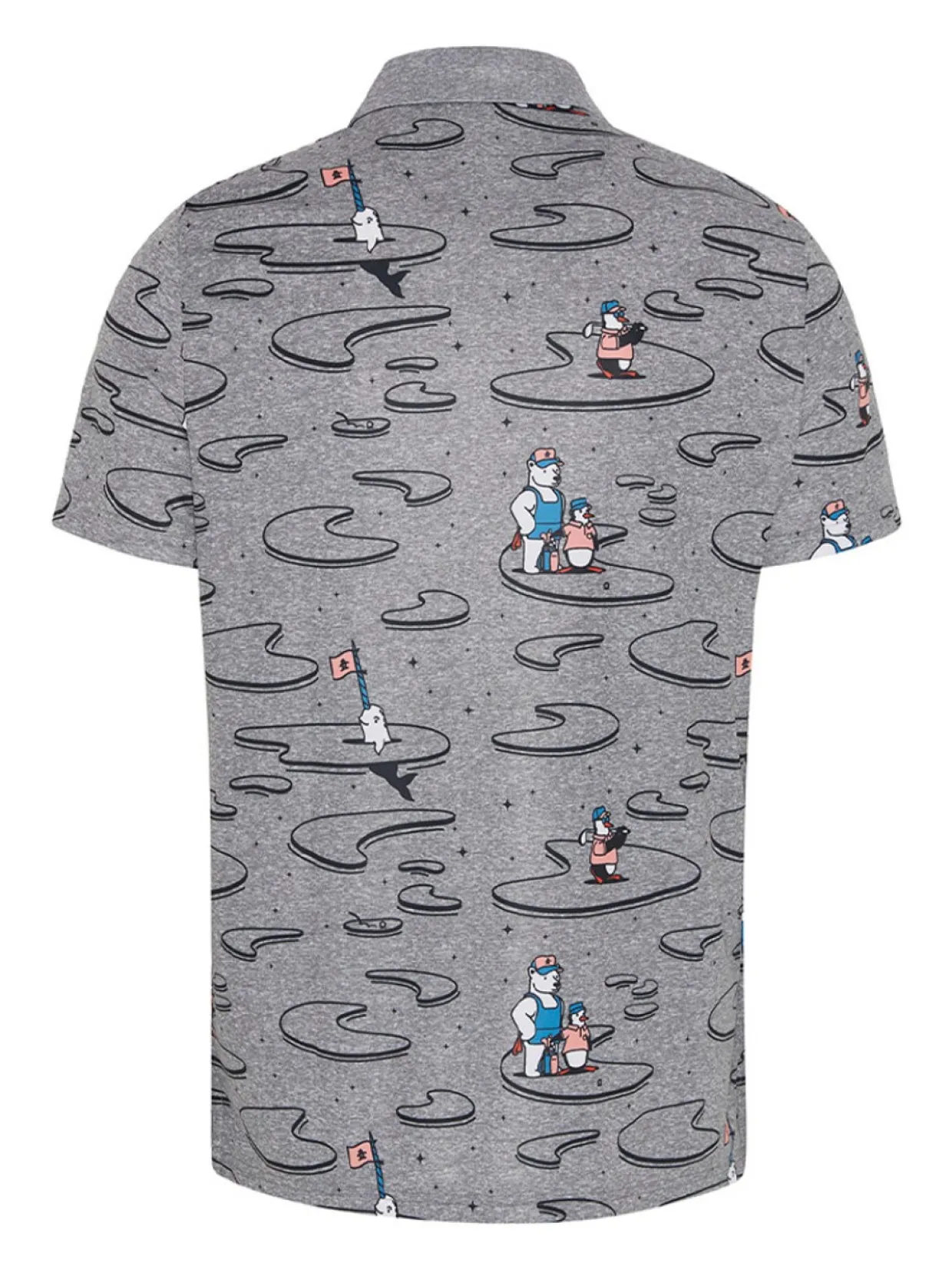 Original Penguin All Over Polar Pete Print Polo - Quiet Shade
