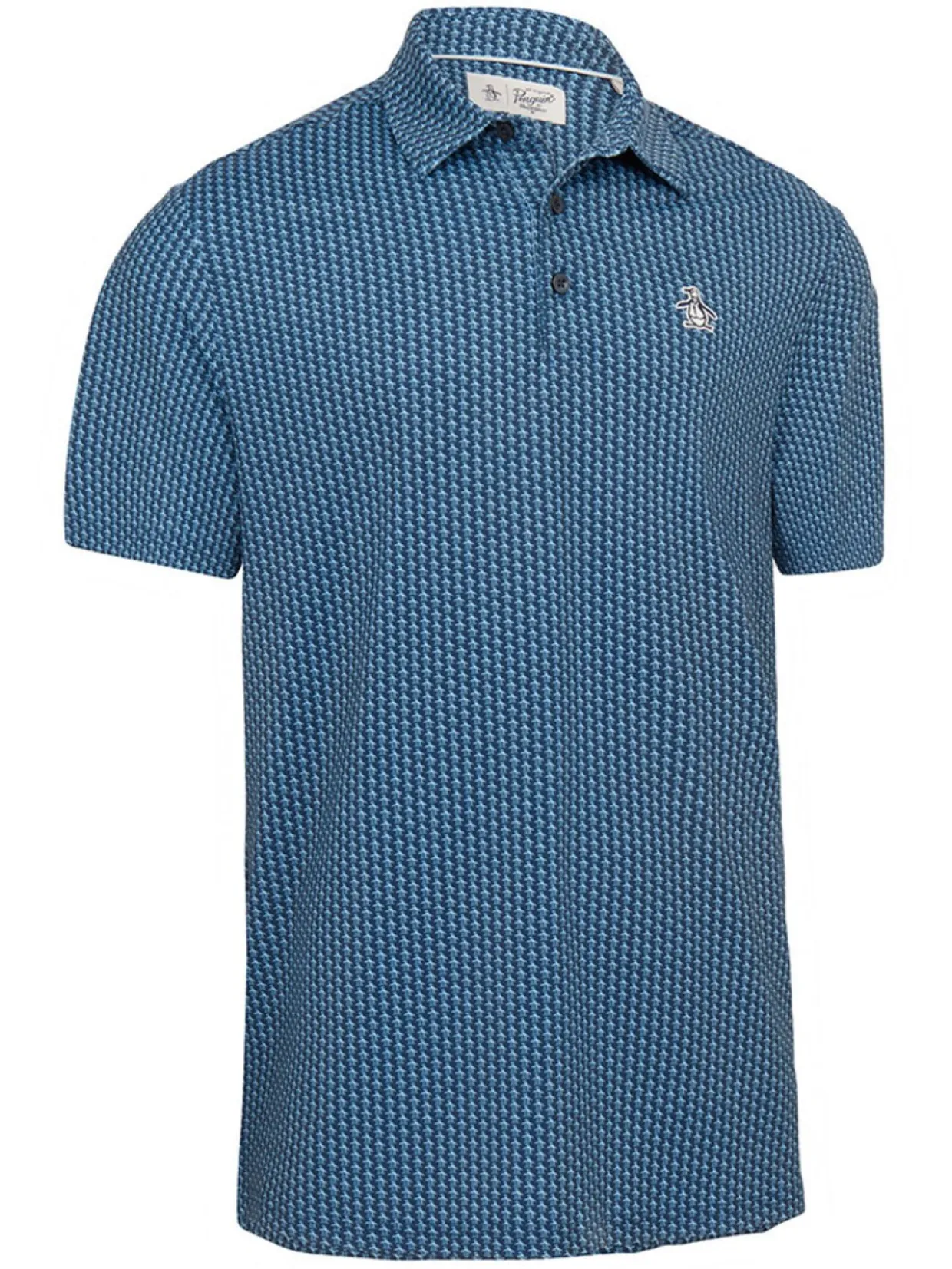 Original Penguin All-Over Pete Print Golf Polo - Black Iris