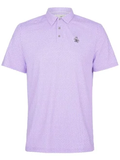Original Penguin All-Over Pete Print Golf Polo - Lavender