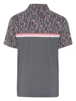 Original Penguin Engineered Broken Tees Novelty Block Print Polo - Quiet Shade