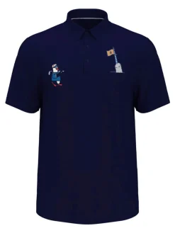 Original Penguin Engineered Polar Pete Mixed Media Polo - Black Iris