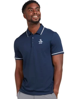 Original Penguin Heritage Oversized Pete Golf Polo - Black Iris