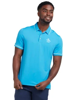 Original Penguin Heritage Oversized Pete Golf Polo - Mediterranean Blue