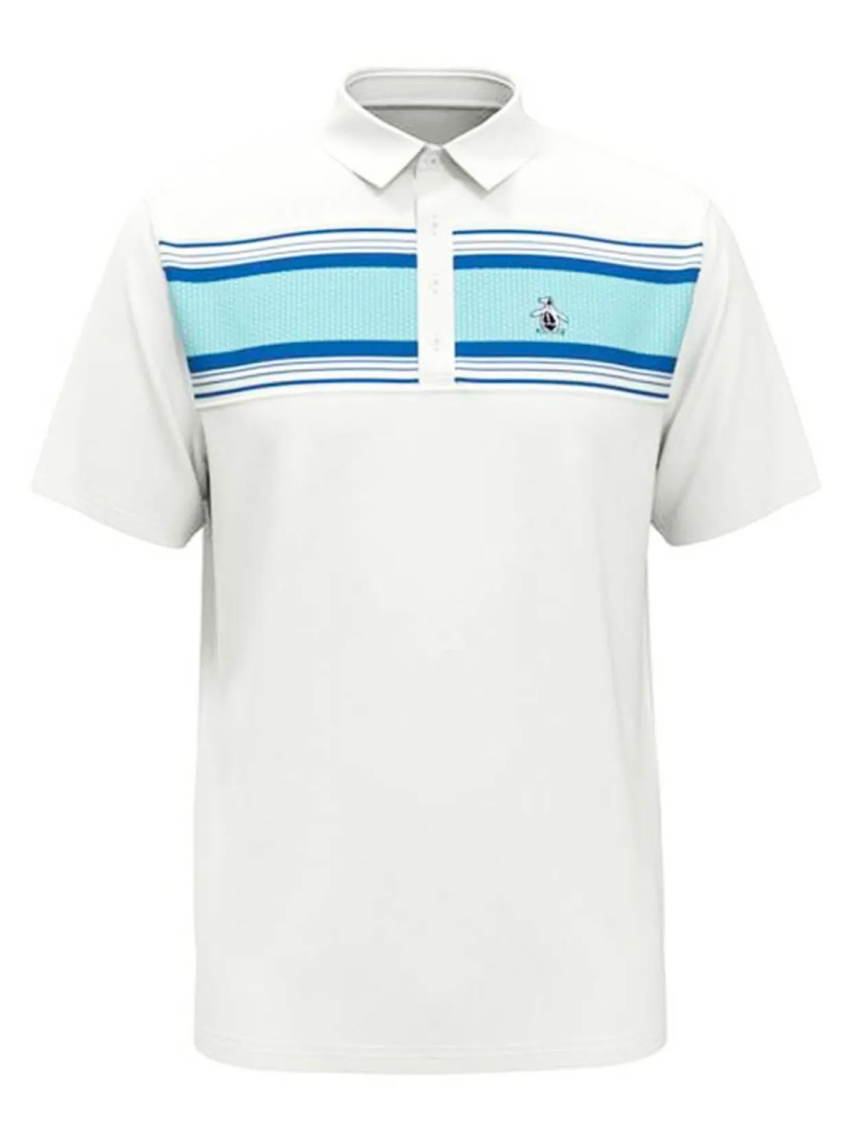 Original Penguin Jack'S Stripe Colour Block Polo - Bright White