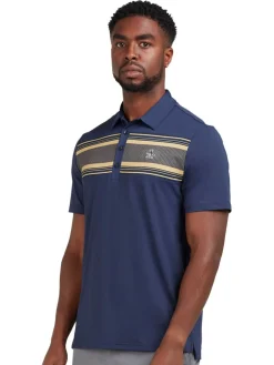 Original Penguin Jack'S Stripe Colour Block Polo - Black Iris