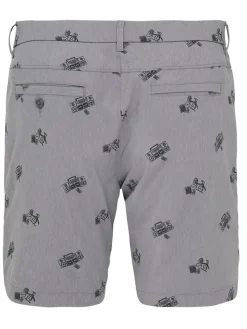 Original Penguin Karaoke Print 8-Inch Golf Shorts - Dark Caviar Heather