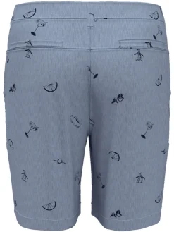 Original Penguin Oversized Cocktail Printed Cargo Shorts - Black Iris