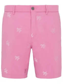 Original Penguin Pete Embroidered Golf Shorts - Rose Bouquet