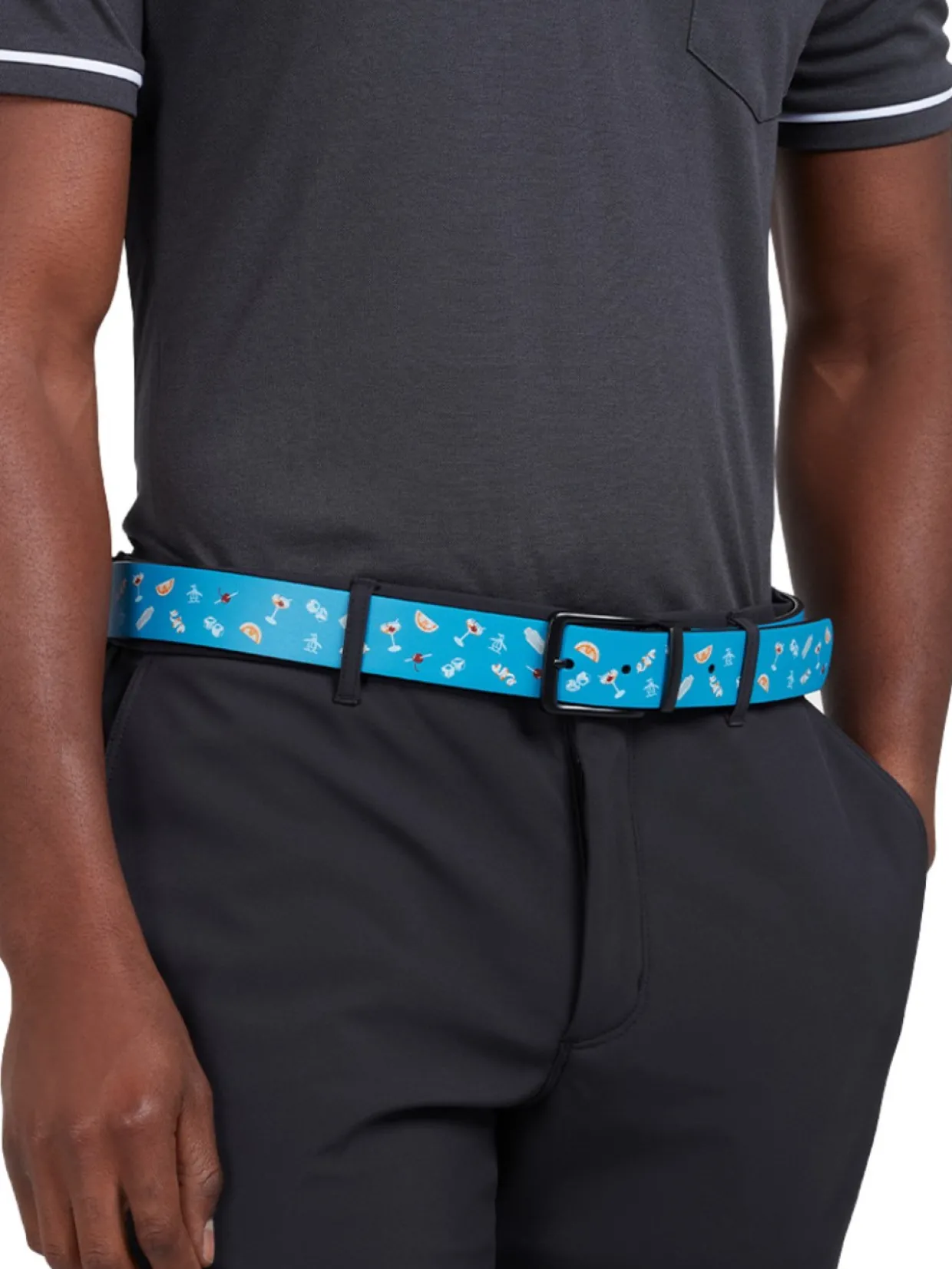 Original Penguin Reversible Cocktail Printed Belt - Quiet Shade