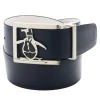 Original Penguin Reversible Leather Golf Belt With Pete Buckle - Caviar