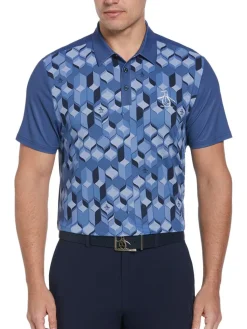 Original Penguin 70'S Oxford Block Polo - Black Iris