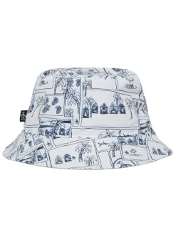 Original Penguin Vacation Pete Reversible Bucket Hat - Bright White