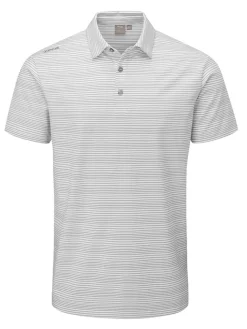 Ping Alexander Tailored Fit Polo - White/Griffin