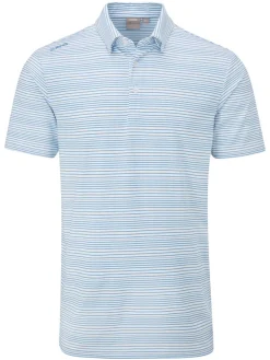 Ping Alexander Tailored Fit Polo - White/Infinity Blue
