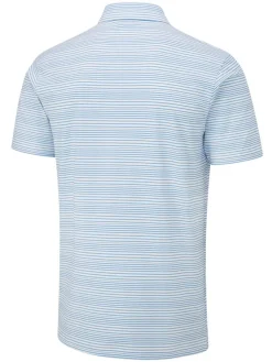 Ping Alexander Tailored Fit Polo - White/Infinity Blue