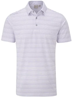 Ping Alexander Tailored Fit Polo - White/Violet