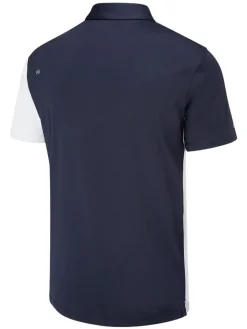 Ping Mack Tailored Fit Polo - Pearl Grey/Navy Multi