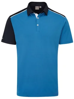 Ping Mack Tailored Fit Polo - Danube/Navy Multi