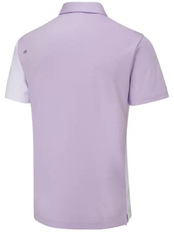Ping Mack Tailored Fit Polo - White/Cool Lilac Multi