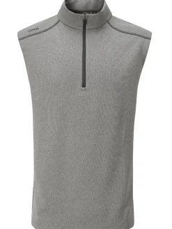 Ping Ramsey 1/2 Zip Ribbed Fleece Vest - Ash Marl