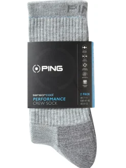 Ping Sensorcool Crew 2 Pack Socks - Grey
