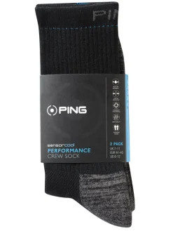Ping Sensorcool Crew 2 Pack Socks - Black