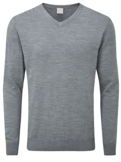 Ping Sensorwarm Sullivan V-Neck Sweater - French Grey Marl