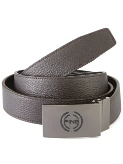 Ping Stamp Reversible Belt - Black/Asphalt