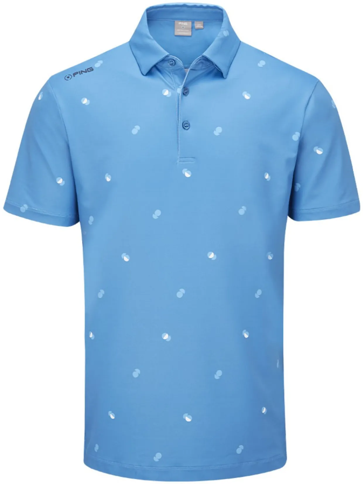 Ping Two Tone Tailored Fit Polo - Danube/Infinity Blue Multi